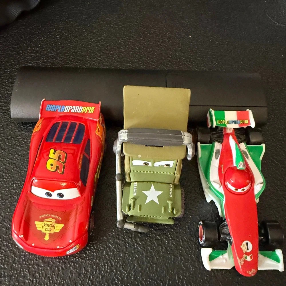 Disney Pixar Cars Diecast Lot Lightning McQueen Sarge Francesco Bernoulli 3pc